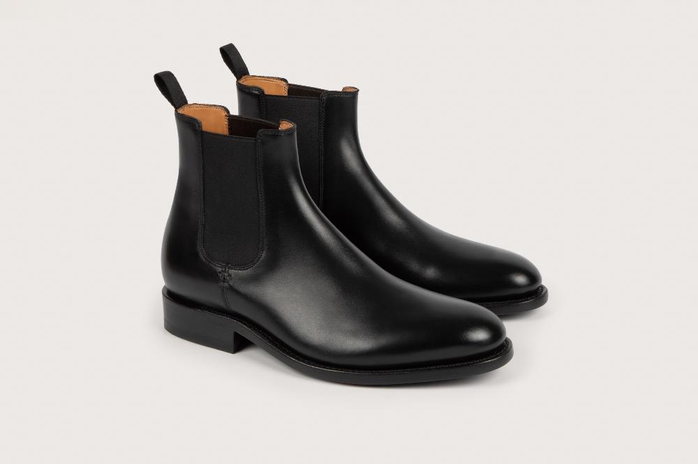 heschung Boots Frêne femme en cuir noir sur semelle cuir heschung Boots Frêne femme en cuir noir sur semelle cuir