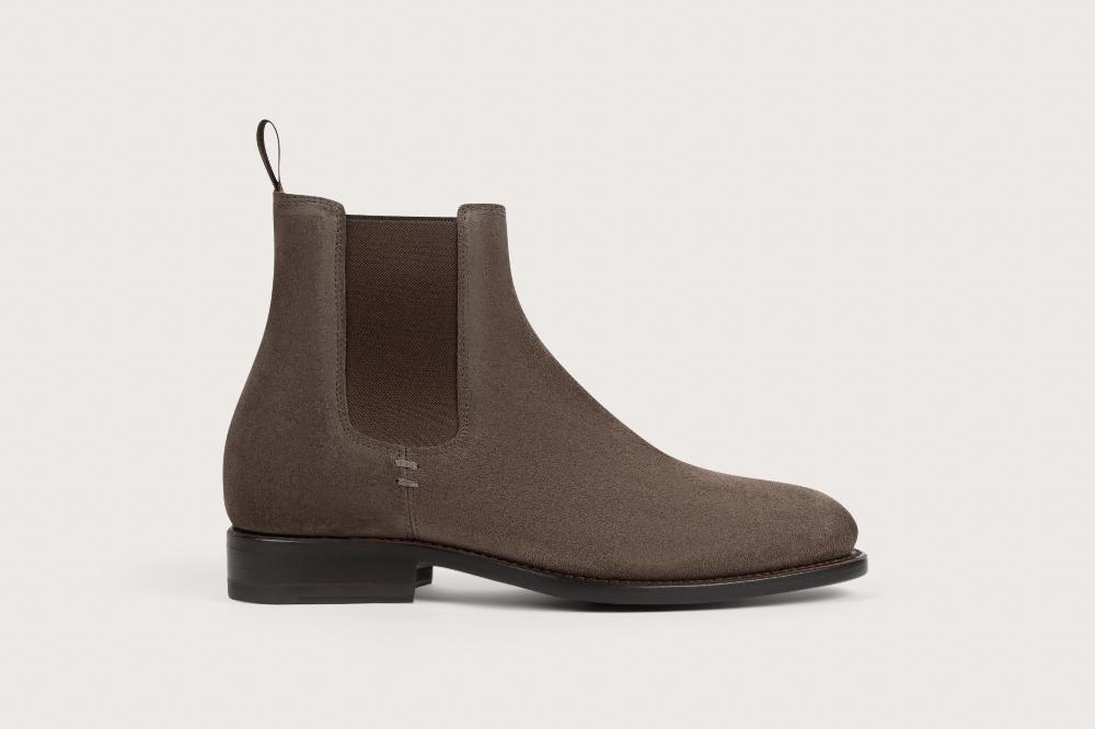 Heschung Boots Frêne Femme En Hydrovelours Acacia Sur Semelle Cuir
