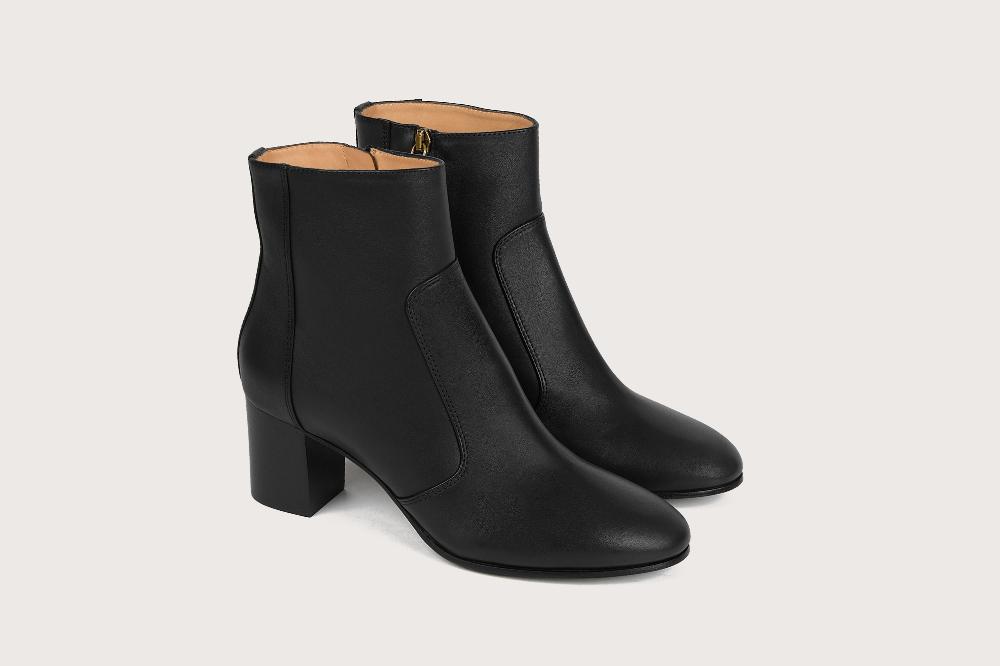 heschung Boots Hebe femme en cuir noir sur semelle cuir heschung Boots Hebe femme en cuir noir sur semelle cuir
