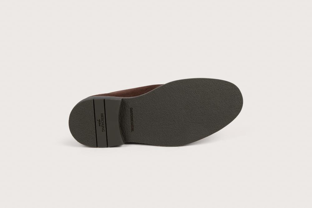 Heschung Boots Homme En Velours Marron Foncé Décontractées