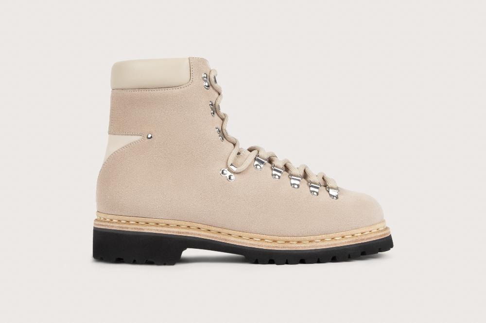 Heschung Boots Montantes Femme En Velours Beige Esprit Montagne Et Authentiques