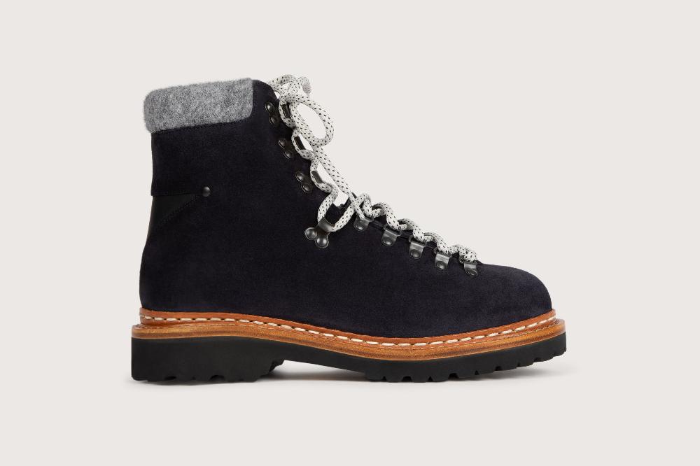 Heschung Boots Montantes Homme En Hydrovelours Navy Esprit Montagne Et Authentiques