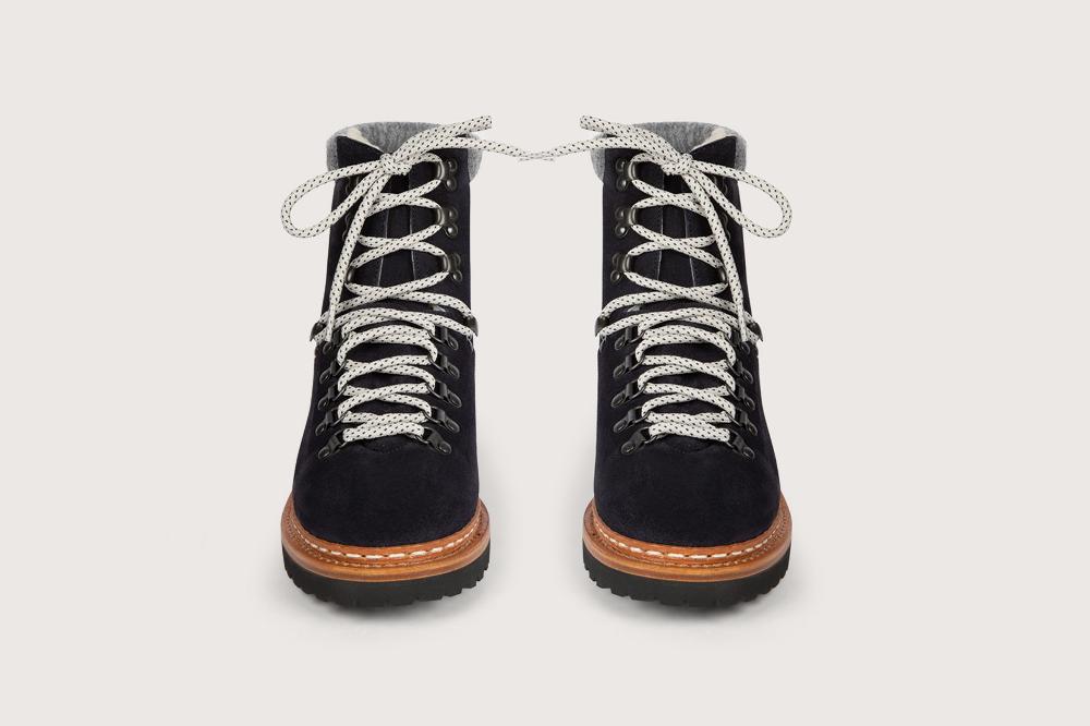 Heschung Boots Montantes Homme En Hydrovelours Navy Esprit Montagne Et Authentiques