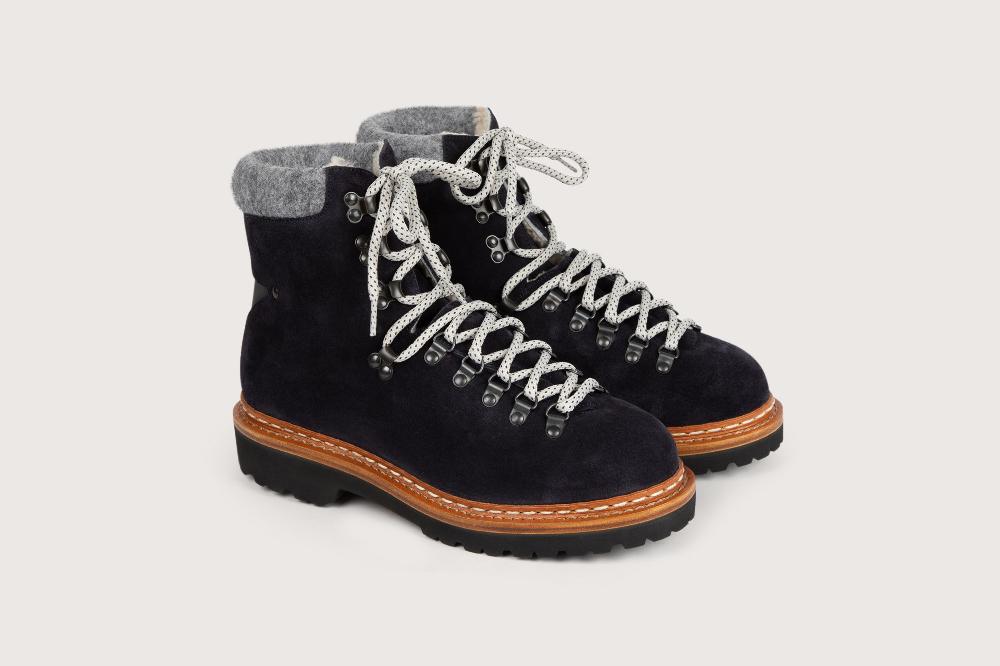 heschung Boots montantes homme en hydrovelours Navy esprit montagne et authentiques