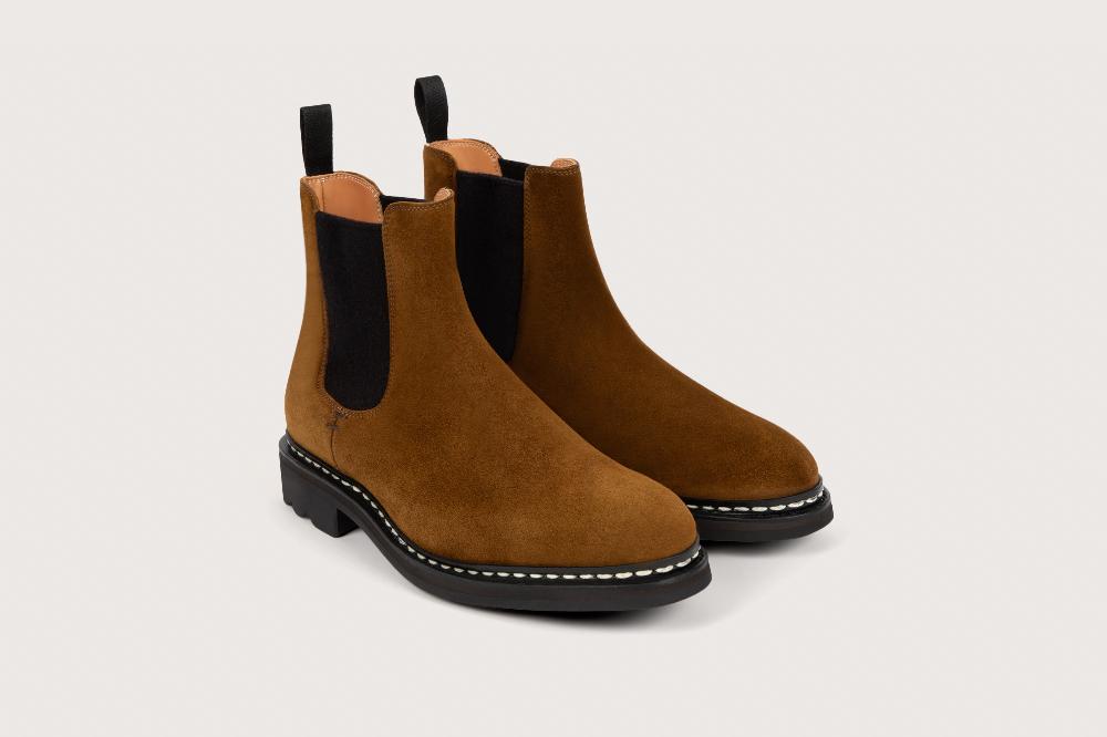 heschung Boots Tremble femme en Velours couleur toundra sur semelle caoutchouc