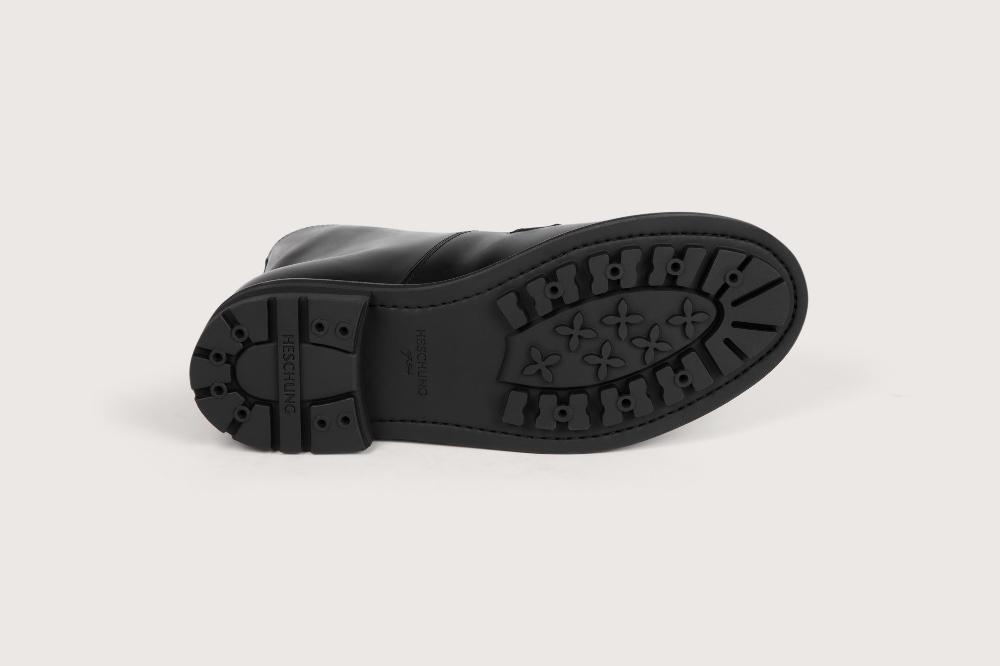 Heschung Bottine En Cuir De Veau Pour Femme Semelle Gomme Coloris Noir