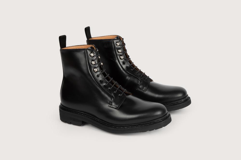 heschung Bottine en cuir de veau pour femme semelle gomme coloris Noir