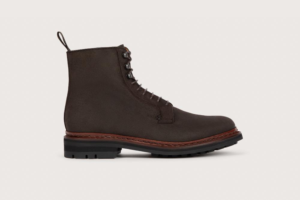 Heschung Bottine En Cuir De Veau Pour Homme Semelle Gomme Coloris Moro