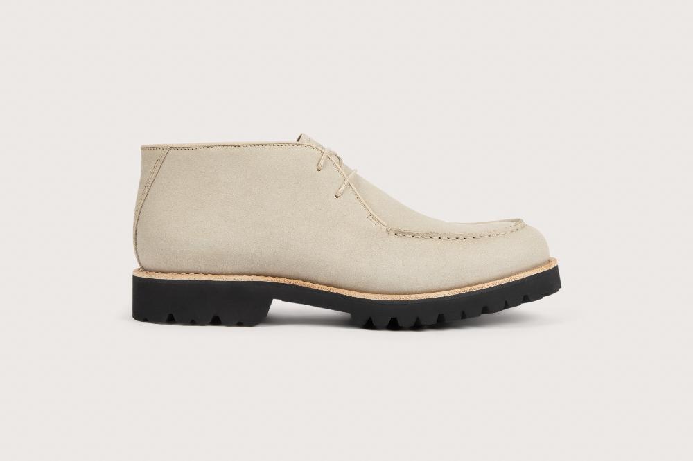 Heschung Bottine En Cuir De Veau Pour Homme Semelle Gomme Coloris Grege