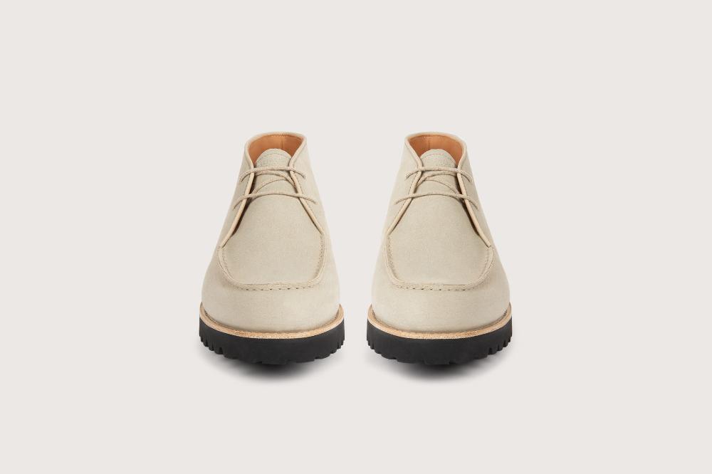 Heschung Bottine En Cuir De Veau Pour Homme Semelle Gomme Coloris Grege