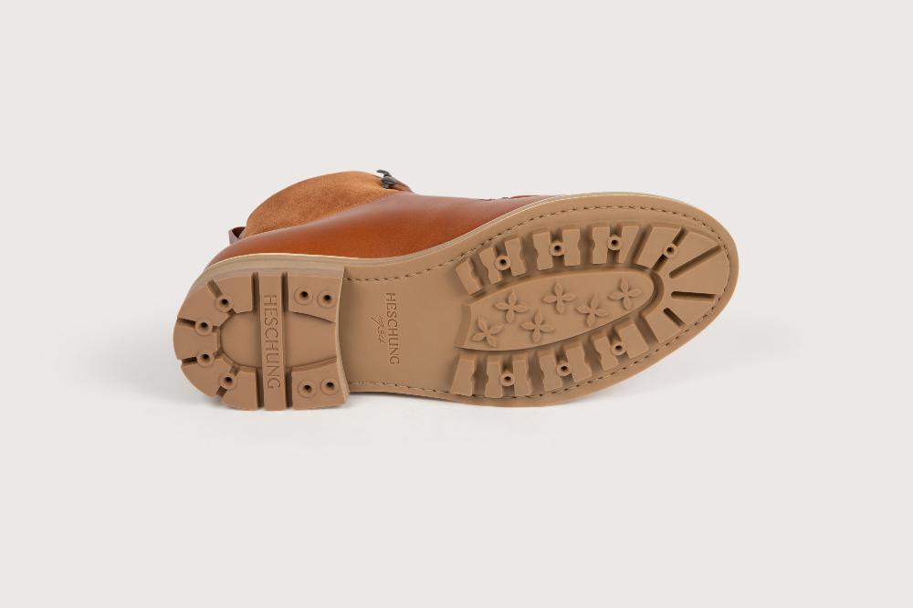 Heschung Bottine En Cuir De Veau Pour Homme Semelle Gomme Coloris Cognac