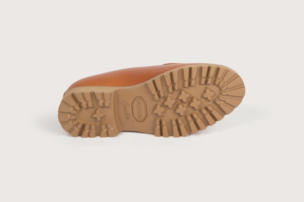 Heschung Bottine En Cuir De Veau Purecalf Gold Et Cow Blanc Pour Femme Semelle Gomme