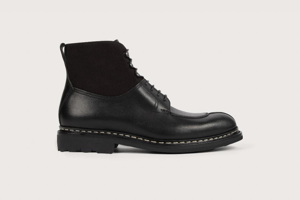 Heschung Bottine En Cuir Suportlo Pour Homme Semelle Gomme Coloris Noir