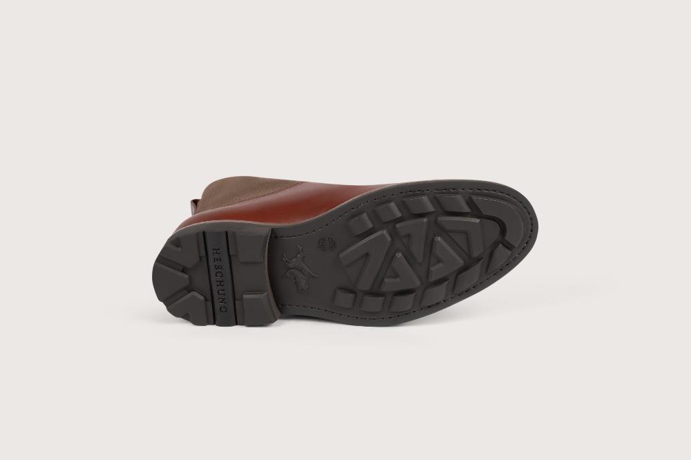 Heschung Bottine En Cuir Suportlo Pour Homme Semelle Gomme Coloris Expresso