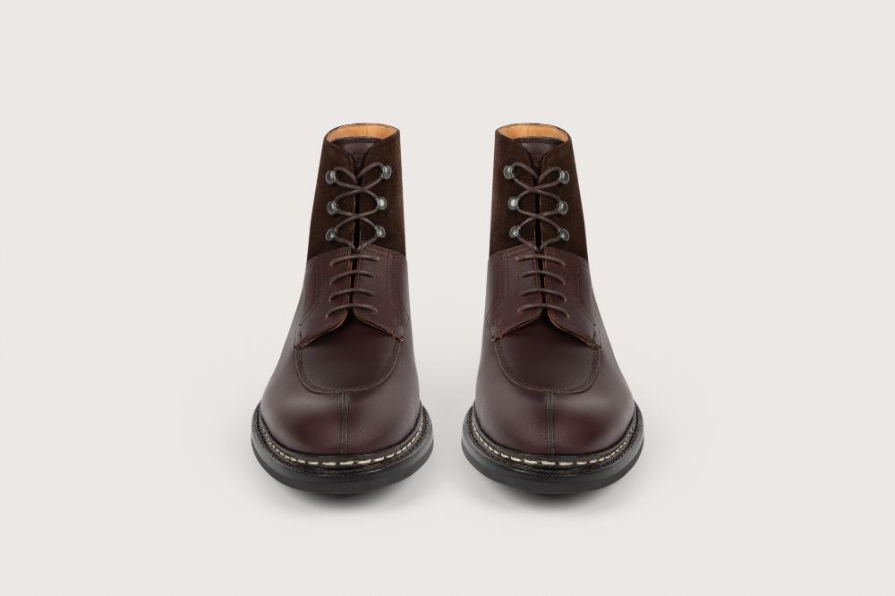 Heschung Bottine En Cuir Suportlo Pour Homme Semelle Gomme Coloris Moro