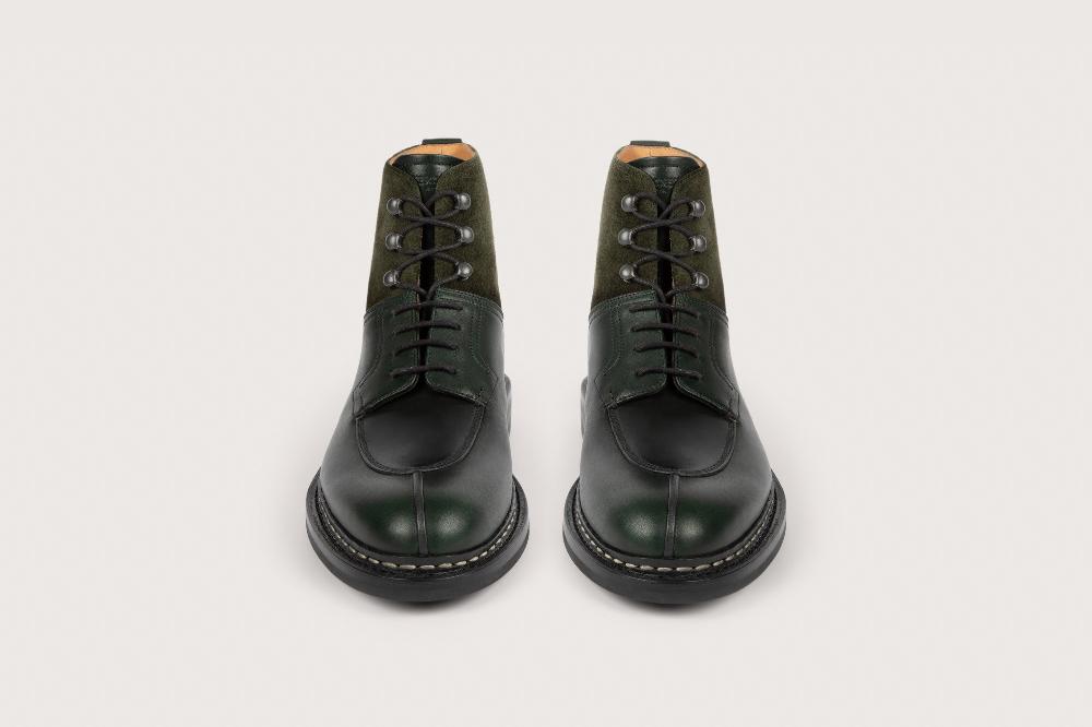 Heschung Bottine En Cuir Suportlo Pour Homme Semelle Gomme Coloris Sapin