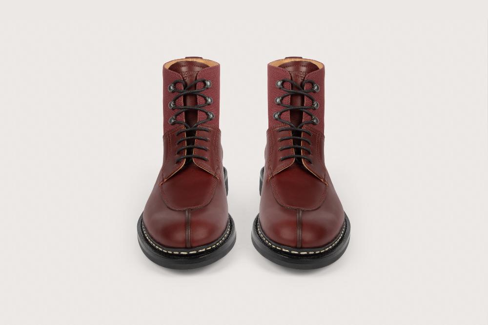 Heschung Bottine En Cuir Suportlo Pour Homme Semelle Gomme Coloris Merlot