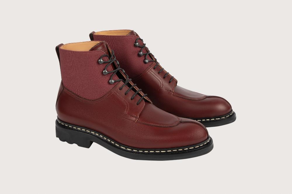 heschung Bottine en cuir Suportlo pour Homme semelle gomme coloris Merlot