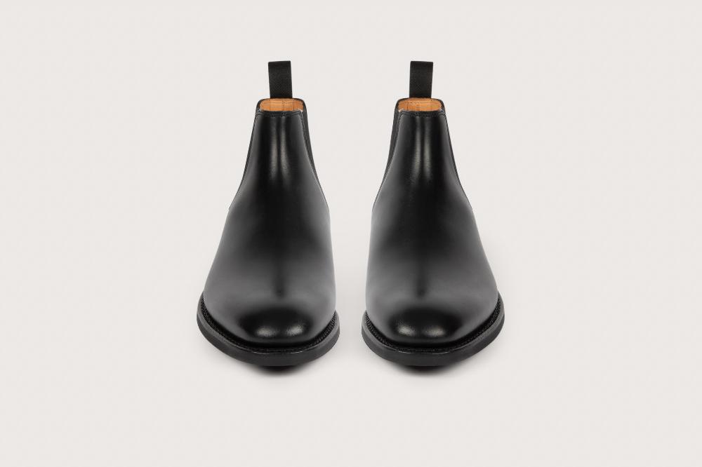 Heschung Bottine En Veau Box Pour Homme Semelle Gomme Coloris Noir