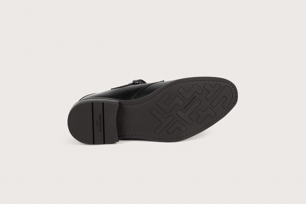 Heschung Bottine En Veau Box Pour Homme Semelle Gomme Coloris Noir