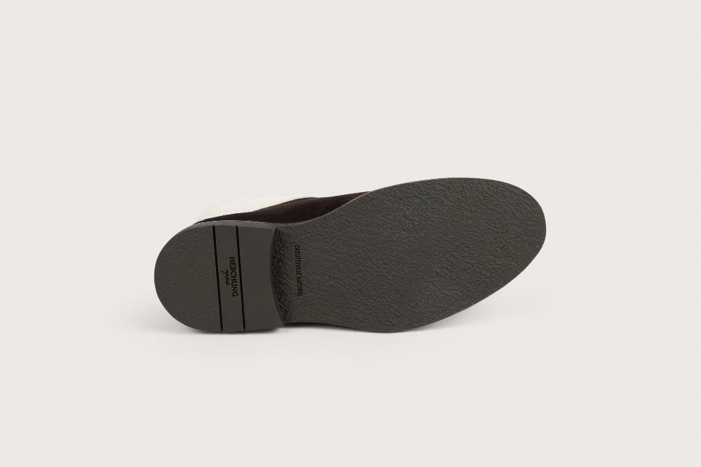 Heschung Bottine En Veau Velours Et Mouton Pour Homme Semelle Gomme Extra-légère Coloris Marron