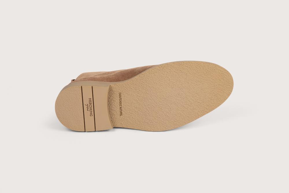 Heschung Bottine En Veau Velours Pour Homme Semelle Gomme Extra-légère Coloris Terre