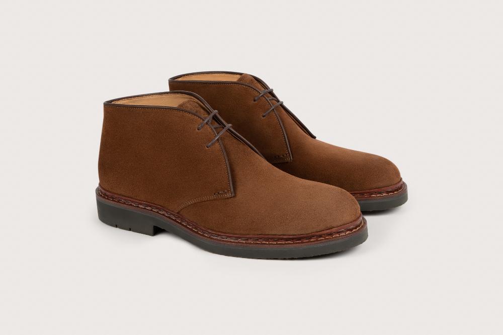 heschung Bottine Genêt pour Homme en veau velours cigare semelle gomme