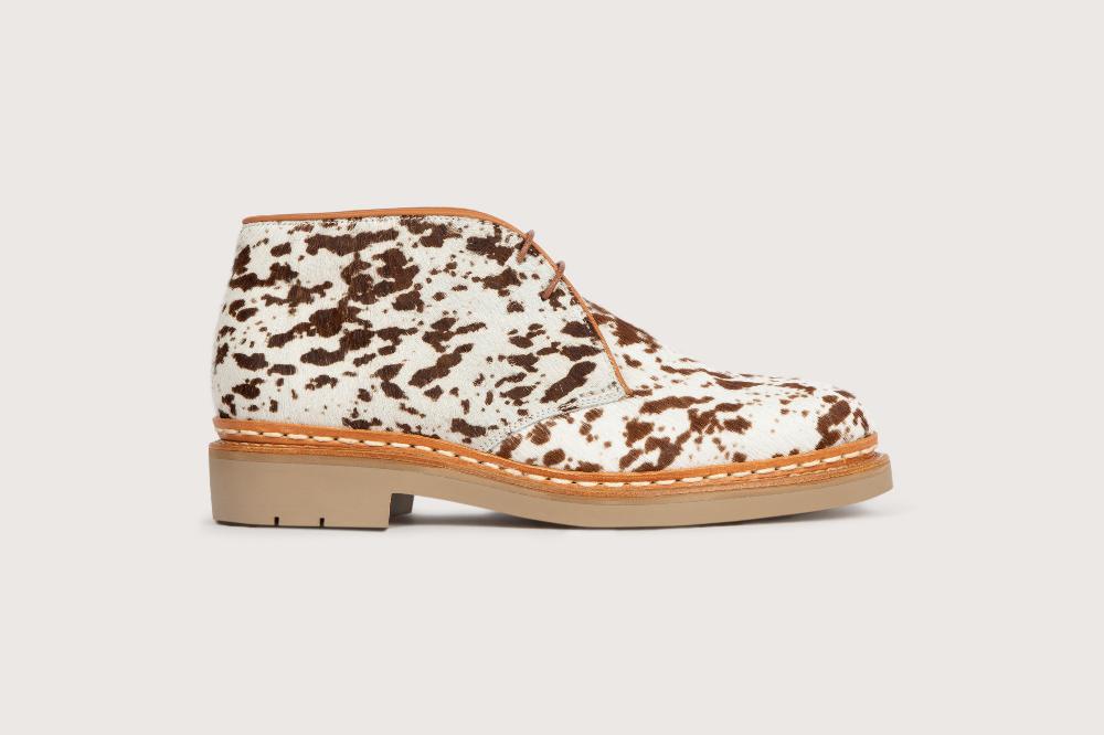 Heschung Bottines Femme En Cuir De Vache Cow Naturel Semelle Hévéa En Gomme