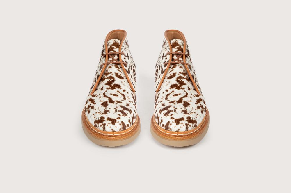 Heschung Bottines Femme En Cuir De Vache Cow Naturel Semelle Hévéa En Gomme