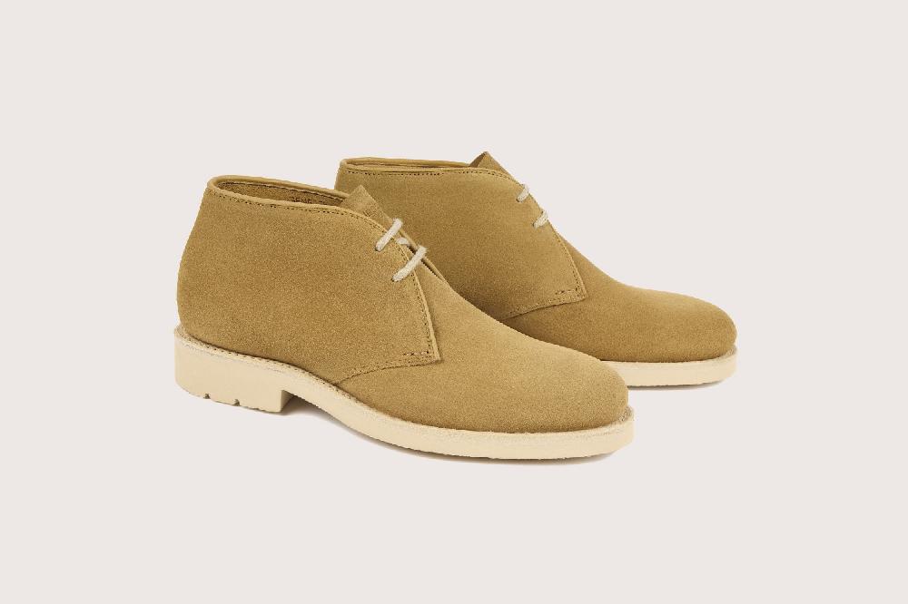 heschung Bottines femme en veau velours marron clair semelle gomme heschung Bottines femme en veau velours marron clair semelle gomme