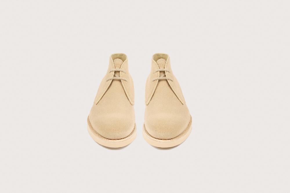 Heschung Bottines Femme En Veau Velours Sable Semelle Gomme