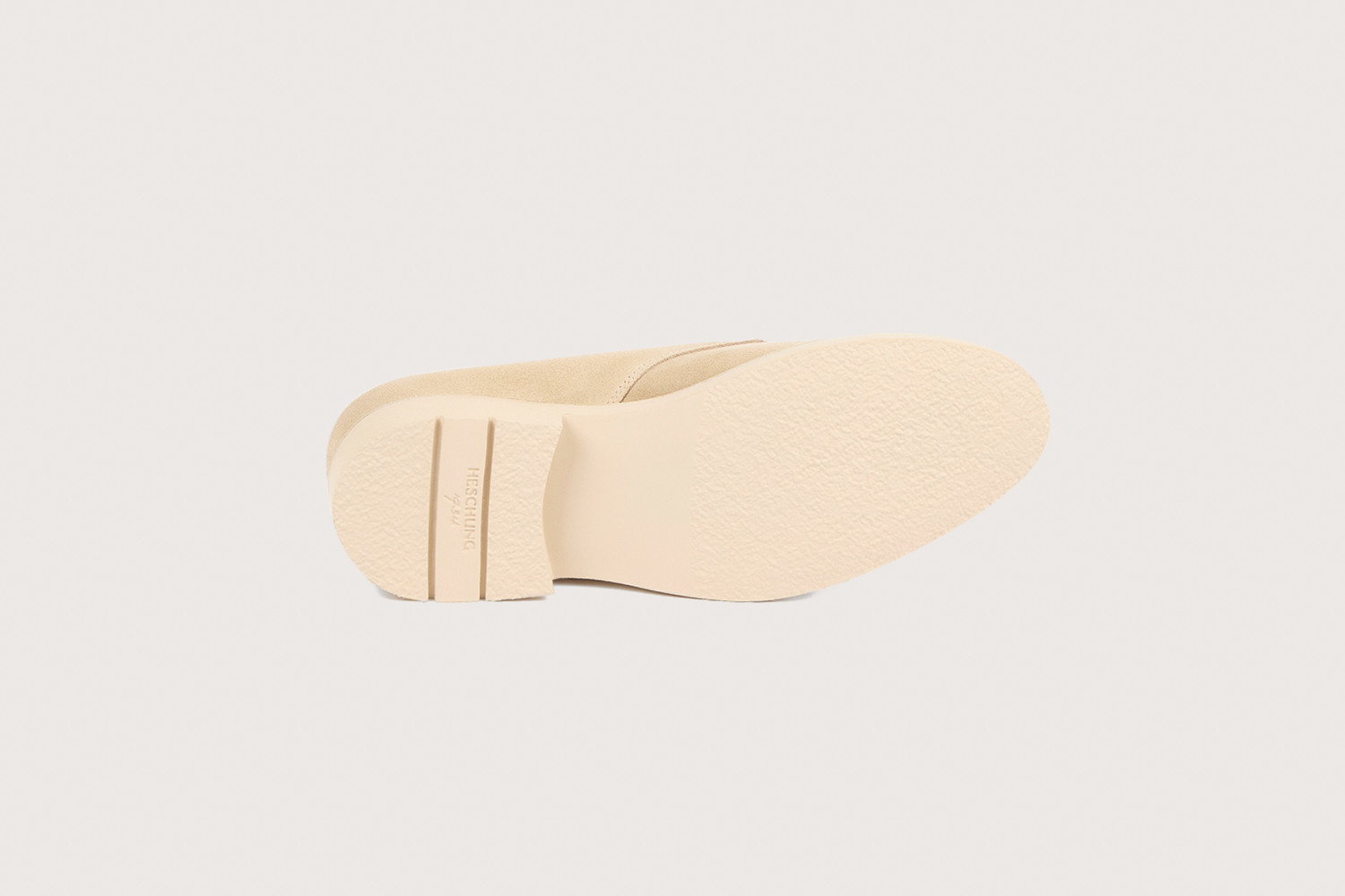 Heschung Bottines Femme En Veau Velours Sable Semelle Gomme