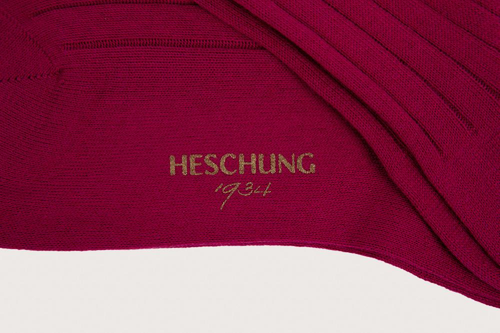 Heschung Chaussettes Heschung Pour Homme/femme En Coton Rose Renforcées à L'avant Et Au Talon