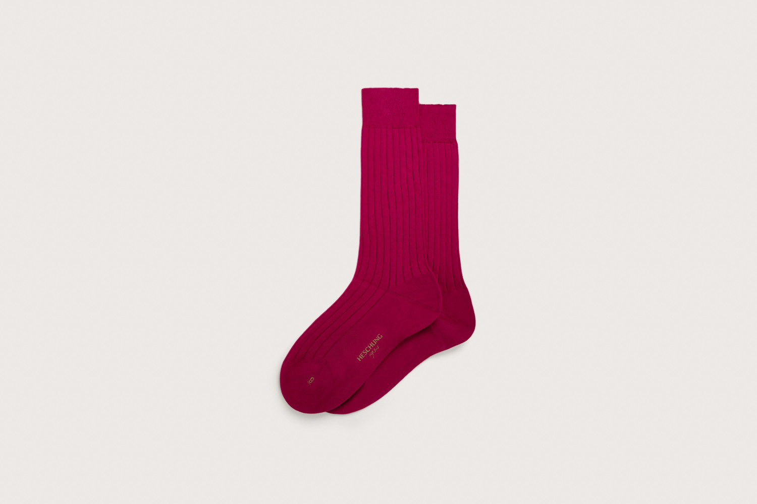 heschung Chaussettes Heschung pour homme/femme en coton rose renforcées à l'avant et au talon