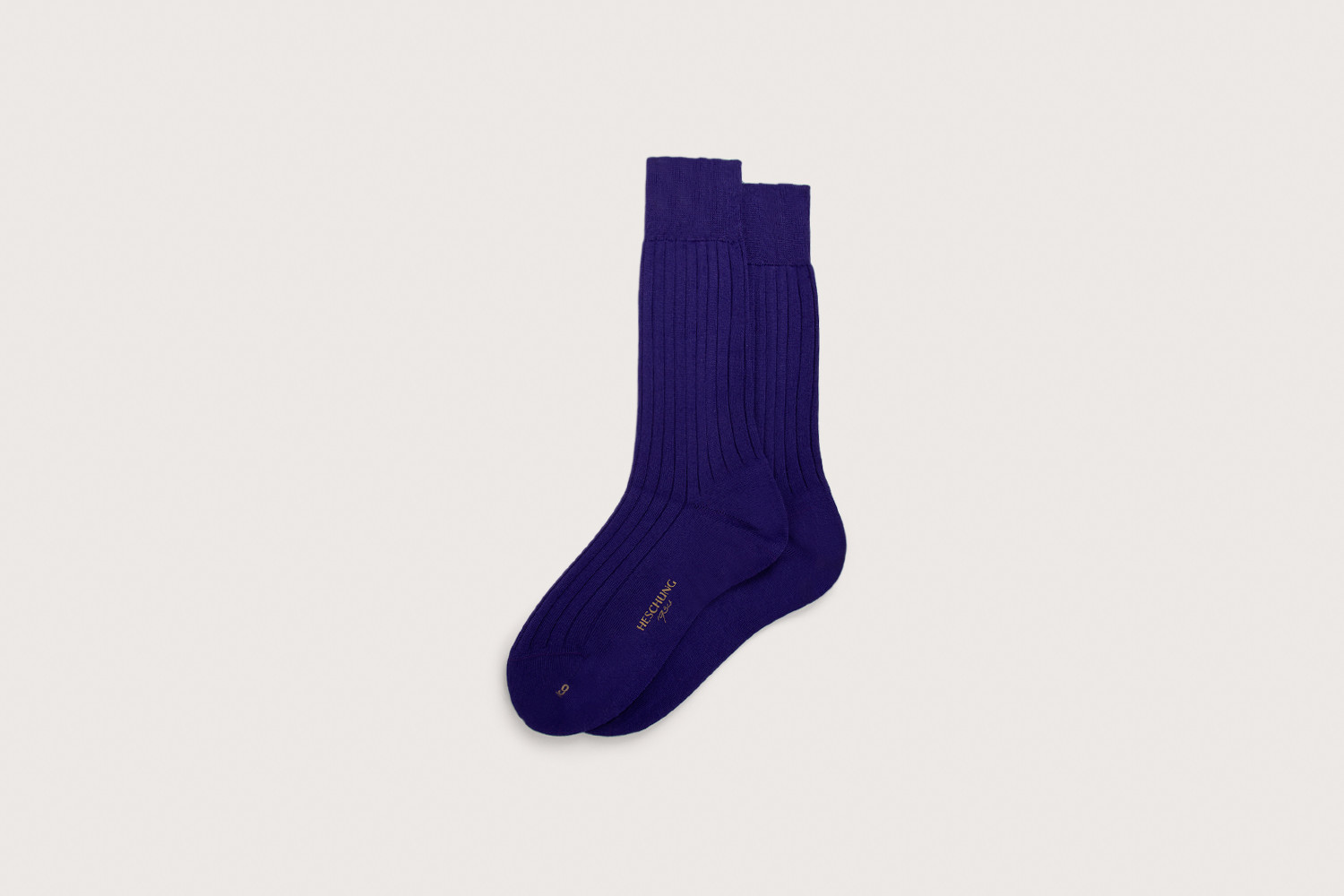 heschung Chaussettes Heschung pour homme/femme en coton violet renforcées à l'avant et au talon