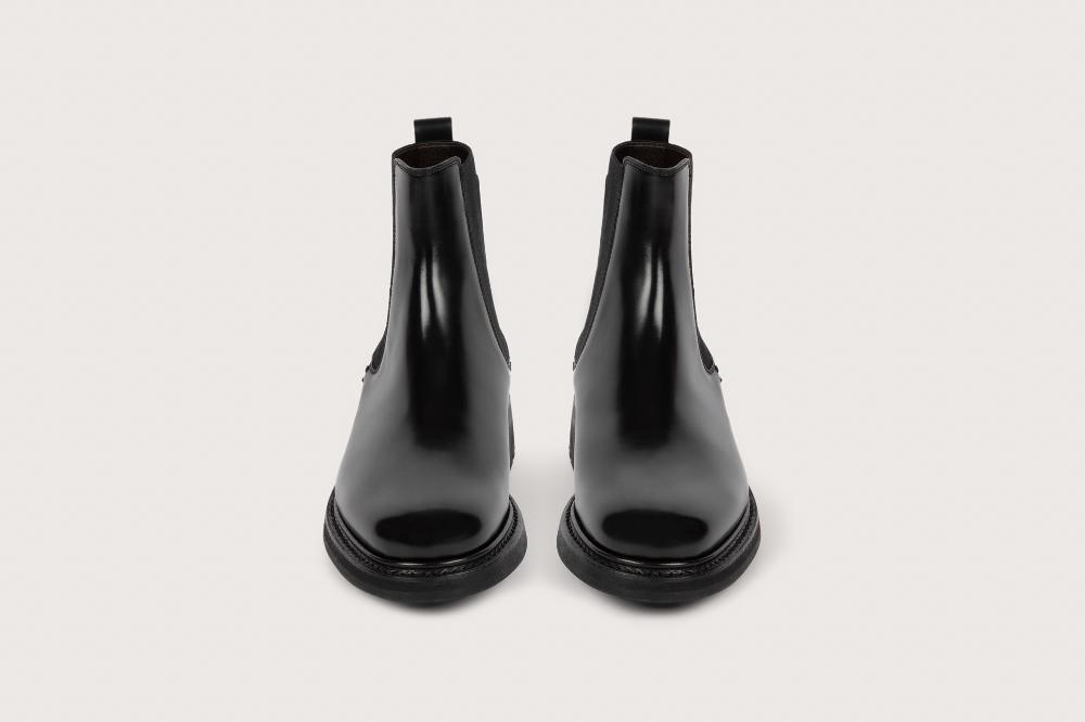 Heschung Chelsea Boots Femme Intemporelles En Cuir Brillant Noir Pour Une Allure Casual Ou Habillée