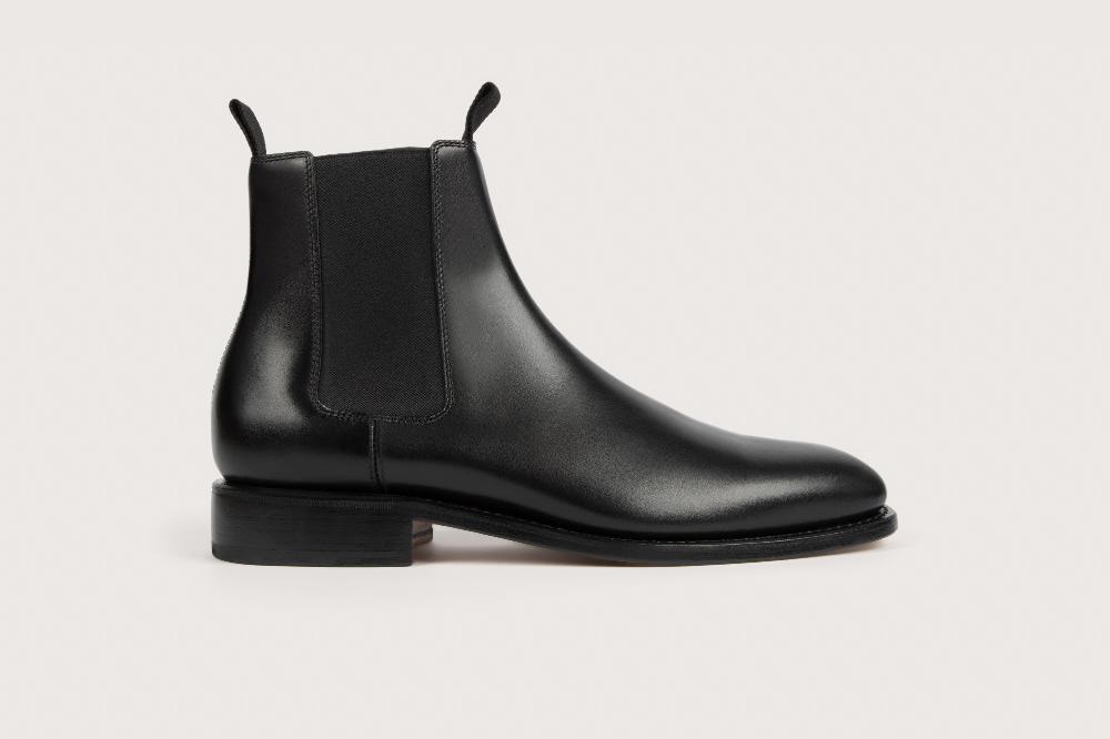 Heschung Chelsea-Boots Homme En Cuir Noir élégantes Et Légères