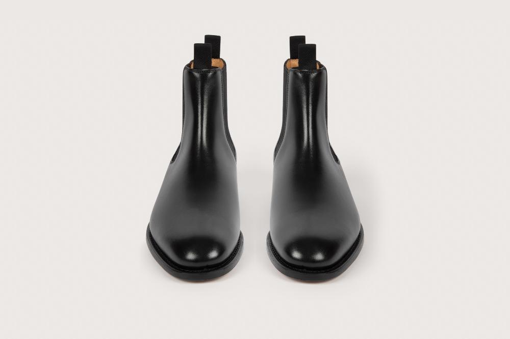 Heschung Chelsea-Boots Homme En Cuir Noir élégantes Et Légères