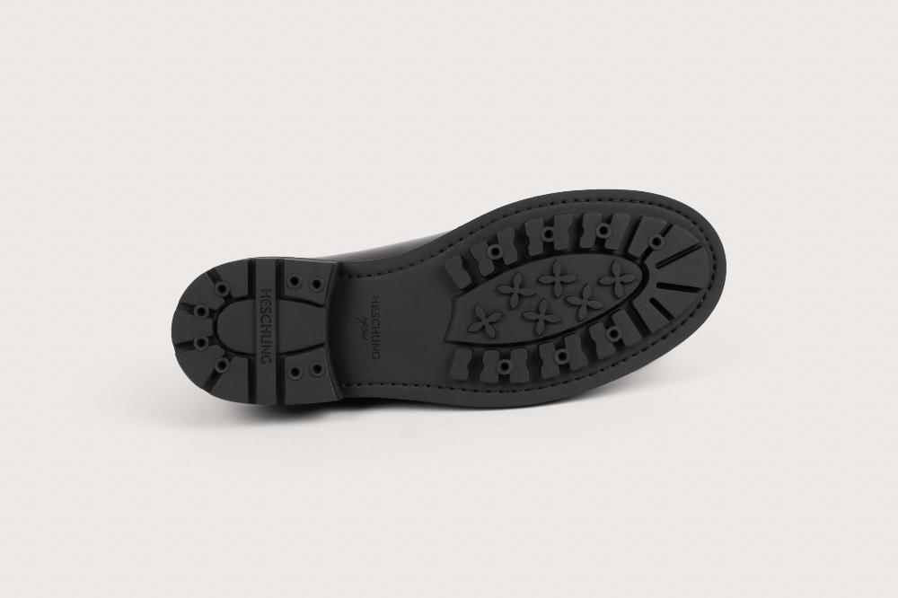 Heschung Derby Aronia En Cuir Brillant Aubergine Pour Femme Semelle Gomme