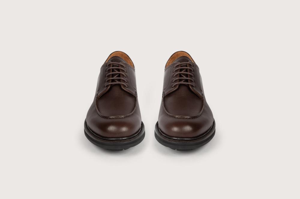 Heschung Derby En Cuir Anilcalf Pour Homme Semelle Gomme Coloris Café