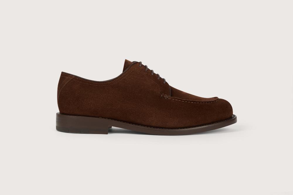 Heschung Derby En Cuir De Veau Pour Homme Semelle Cuir Coloris Cacao