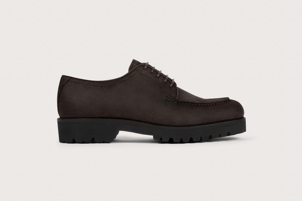 Heschung Derby En Cuir De Veau Pour Homme Semelle Gomme Coloris Moro