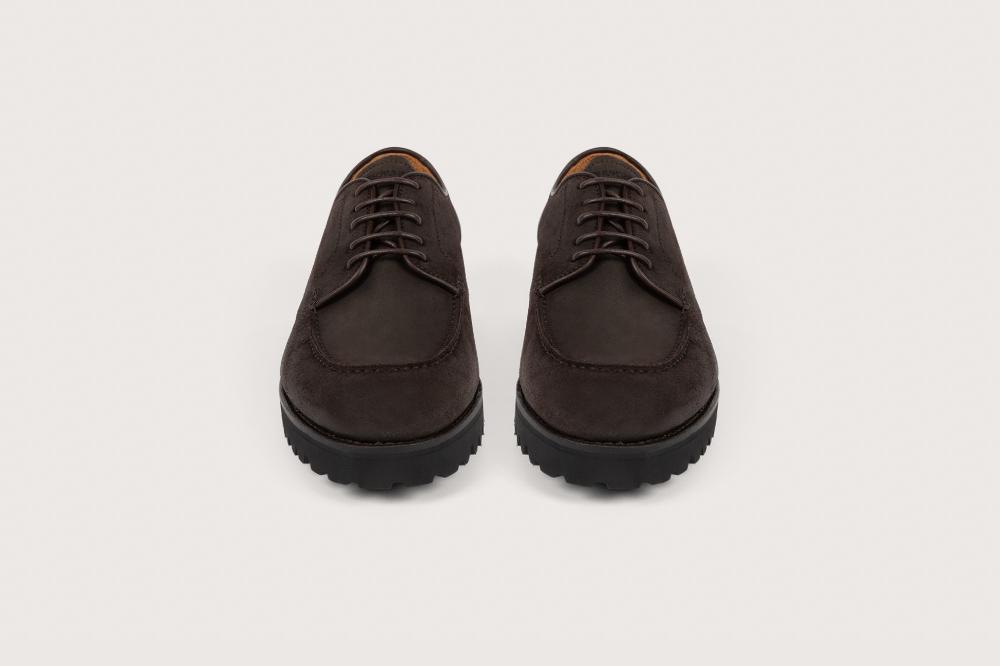 Heschung Derby En Cuir De Veau Pour Homme Semelle Gomme Coloris Moro