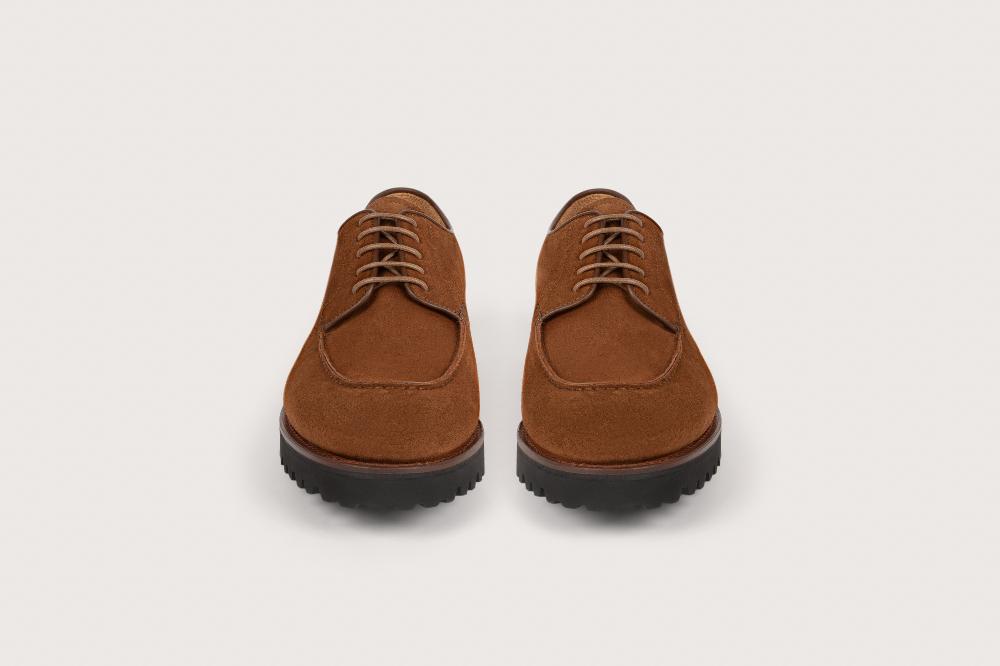 Heschung Derby En Cuir De Veau Pour Homme Semelle Gomme Coloris Cigare