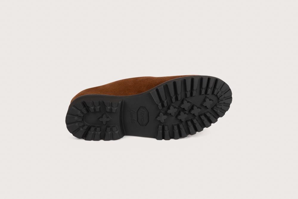 Heschung Derby En Cuir De Veau Pour Homme Semelle Gomme Coloris Cigare
