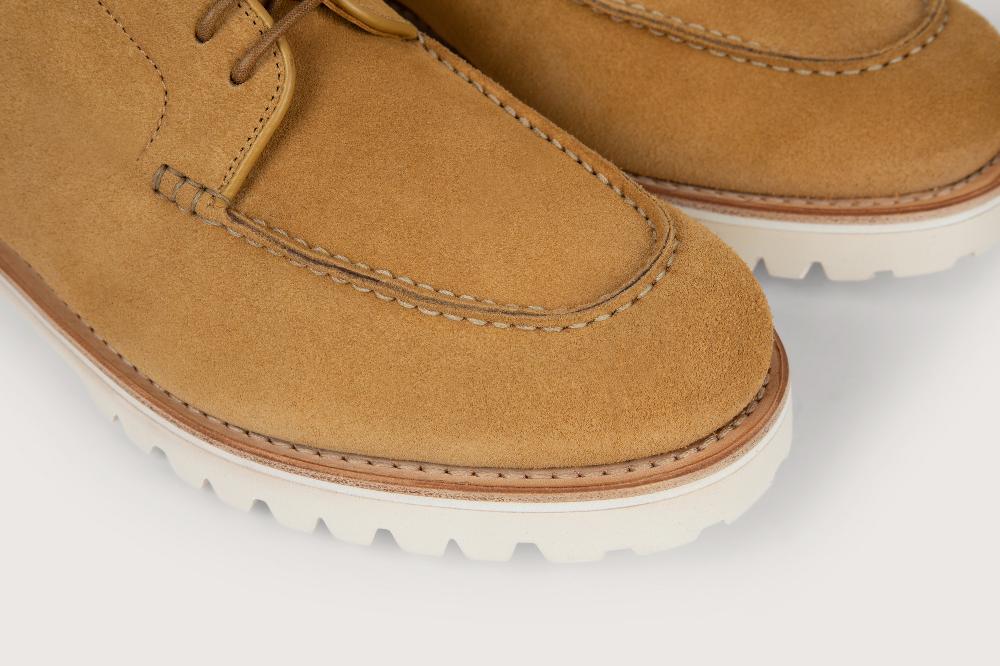 Heschung Derby En Cuir De Veau Pour Homme Semelle Gomme Coloris Camel