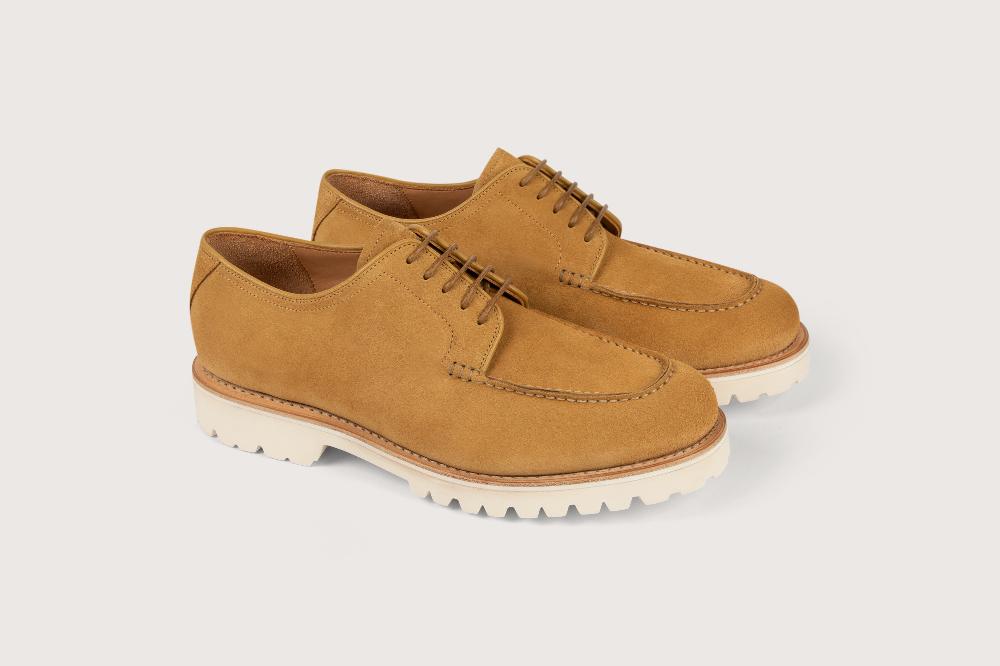heschung Derby en cuir de veau pour homme semelle gomme coloris Camel
