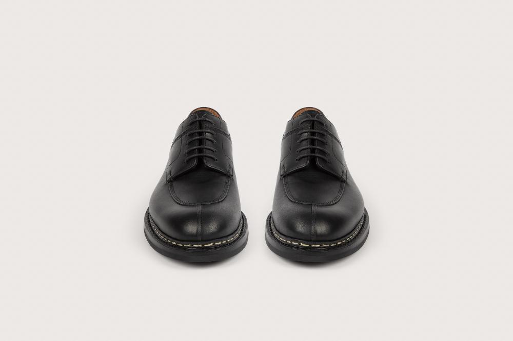 Heschung Derby En Cuir Suportlo Imperméable Pour Homme Semelle Gomme Coloris Noir