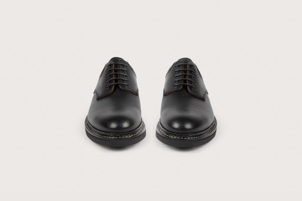 Heschung Derby En Veau Grainé Pour Homme Semelle Gomme Coloris Acacia