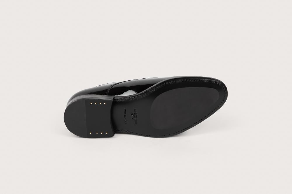 Heschung Derby Femme Aralia En Cuir Glacé Noir Semelle Cuir